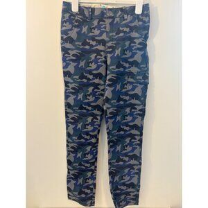 Boden Boys‎ Blue Camouflage Cargo Pants 14Y Button, Pockets Excellent Condition